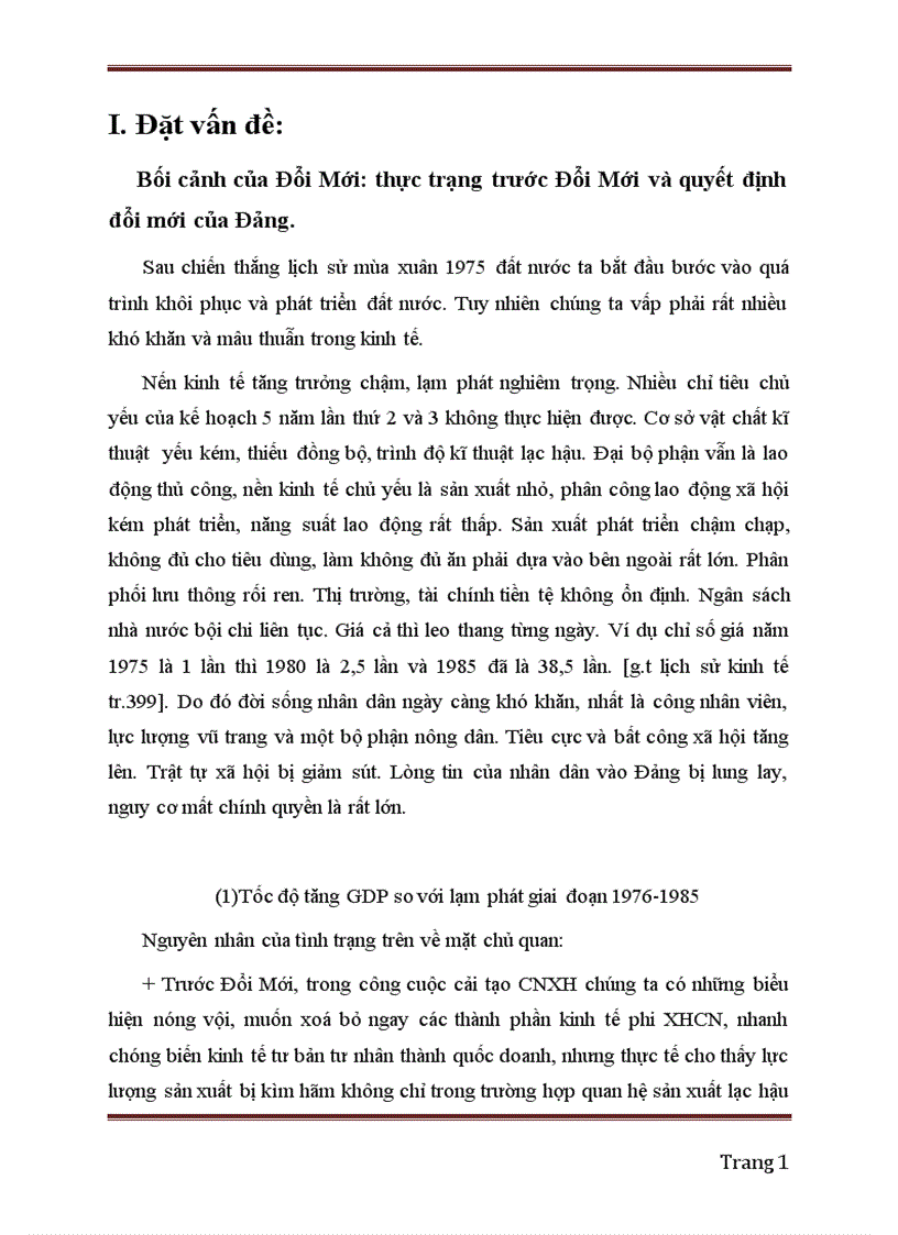 image for page Thực trạng trước Đổi Mới và quyết định đổi mới của Đảng