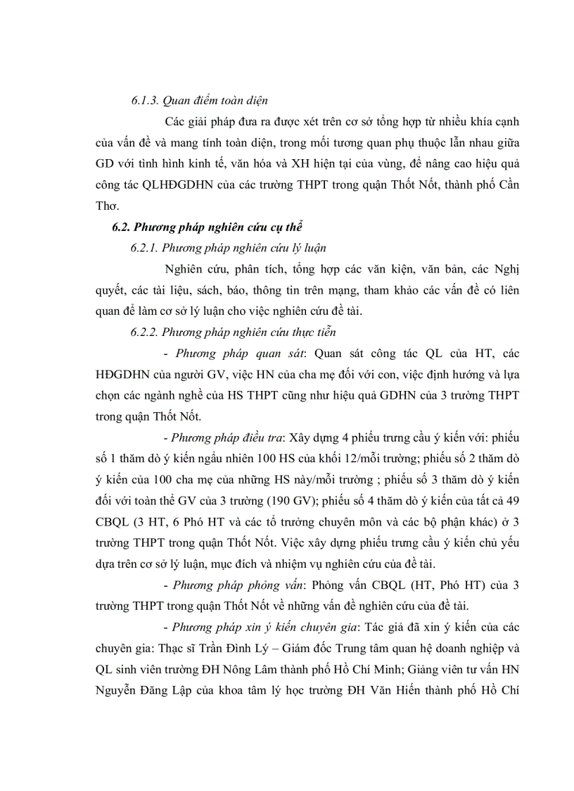 image for page Thực trạng và giải pháp quản lý hoạt động giáo dục hướng nghiệp của hiệu trưởng các trường trung học phổ thông quận Thốt Nốt TP Cần Thơ hiện nay