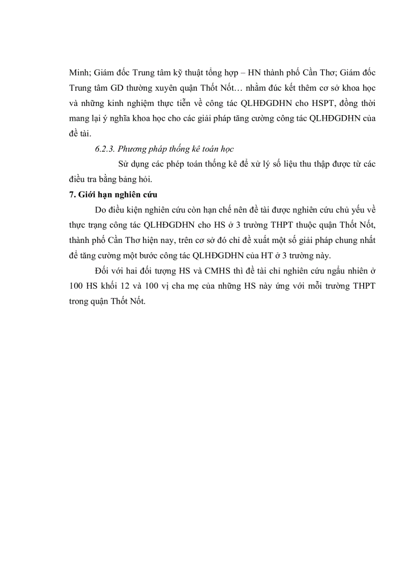 image for page Thực trạng và giải pháp quản lý hoạt động giáo dục hướng nghiệp của hiệu trưởng các trường trung học phổ thông quận Thốt Nốt TP Cần Thơ hiện nay