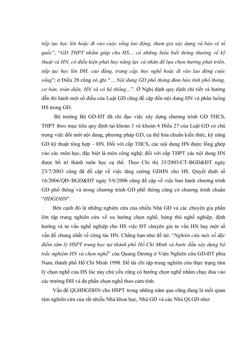 image for page Thực trạng và giải pháp quản lý hoạt động giáo dục hướng nghiệp của hiệu trưởng các trường trung học phổ thông quận Thốt Nốt TP Cần Thơ hiện nay