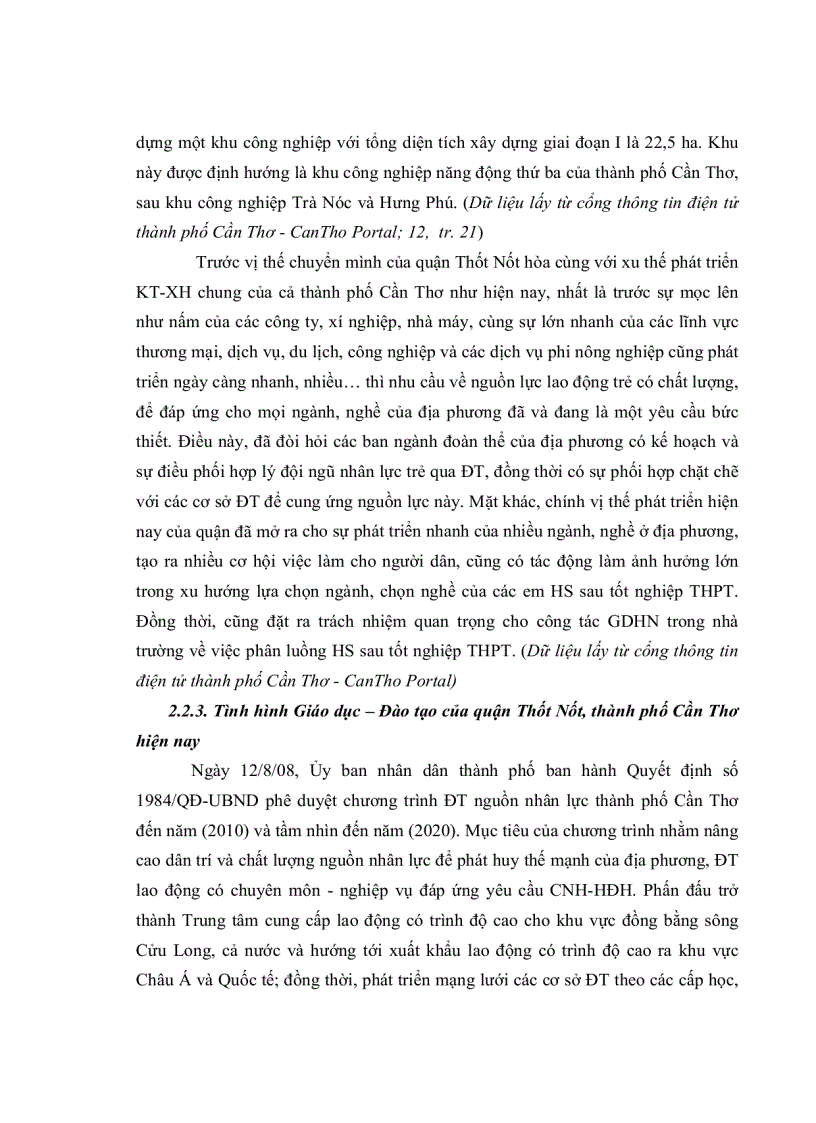 image for page Thực trạng và giải pháp quản lý hoạt động giáo dục hướng nghiệp của hiệu trưởng các trường trung học phổ thông quận Thốt Nốt TP Cần Thơ hiện nay