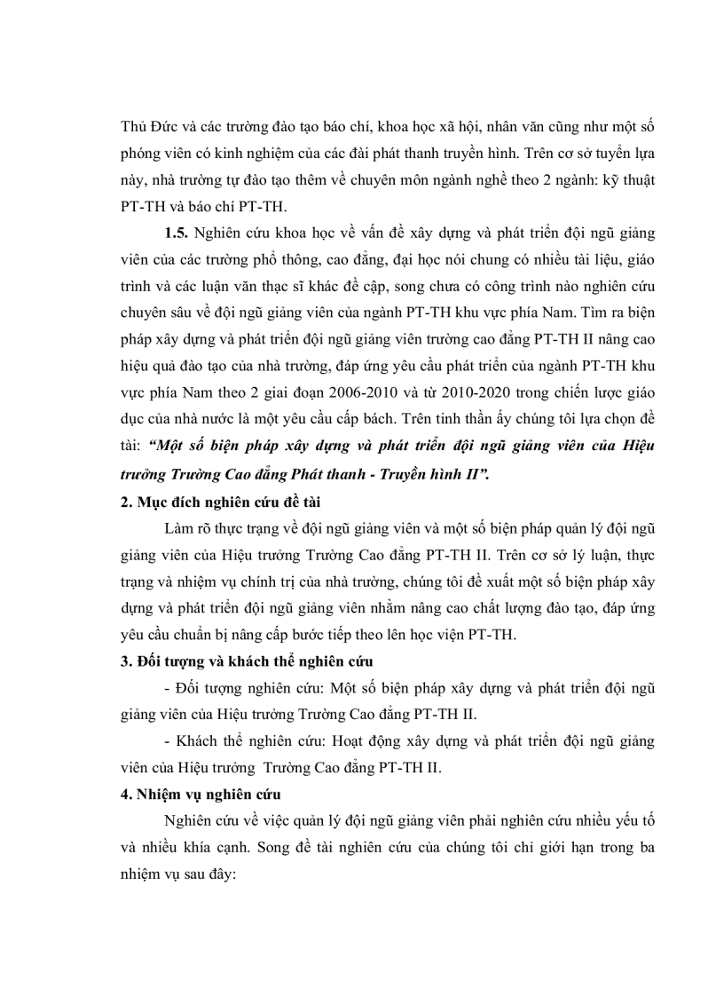 image for page Một số biện pháp xây dựng và phát triển đội ngũ giảng viên của hiệu trưởng trường Cao Đẳng phát thanh truyền hình