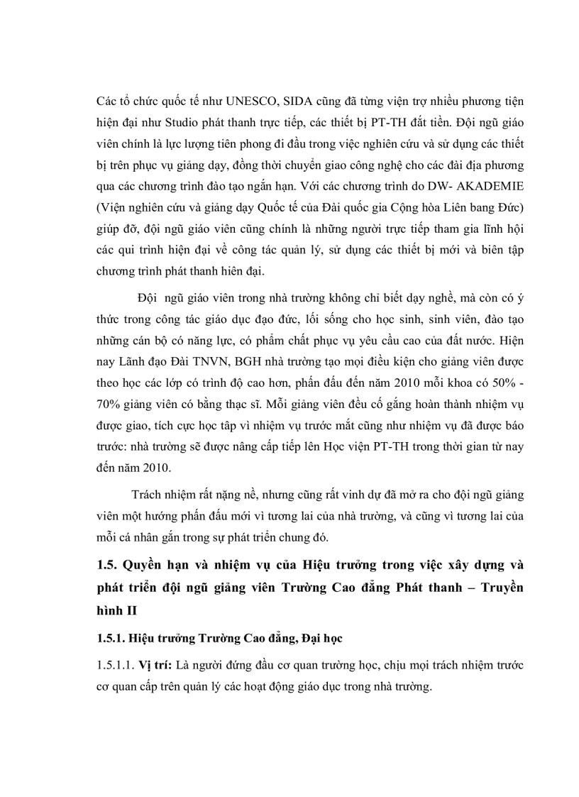 image for page Một số biện pháp xây dựng và phát triển đội ngũ giảng viên của hiệu trưởng trường Cao Đẳng phát thanh truyền hình