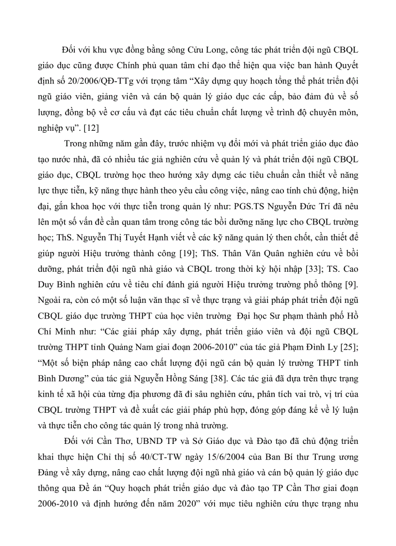 image for page Thực trạng và giải pháp phát triển đội ngũ cán bộ quản lý trường trung học phổ thông tại thành phố Cần Thơ