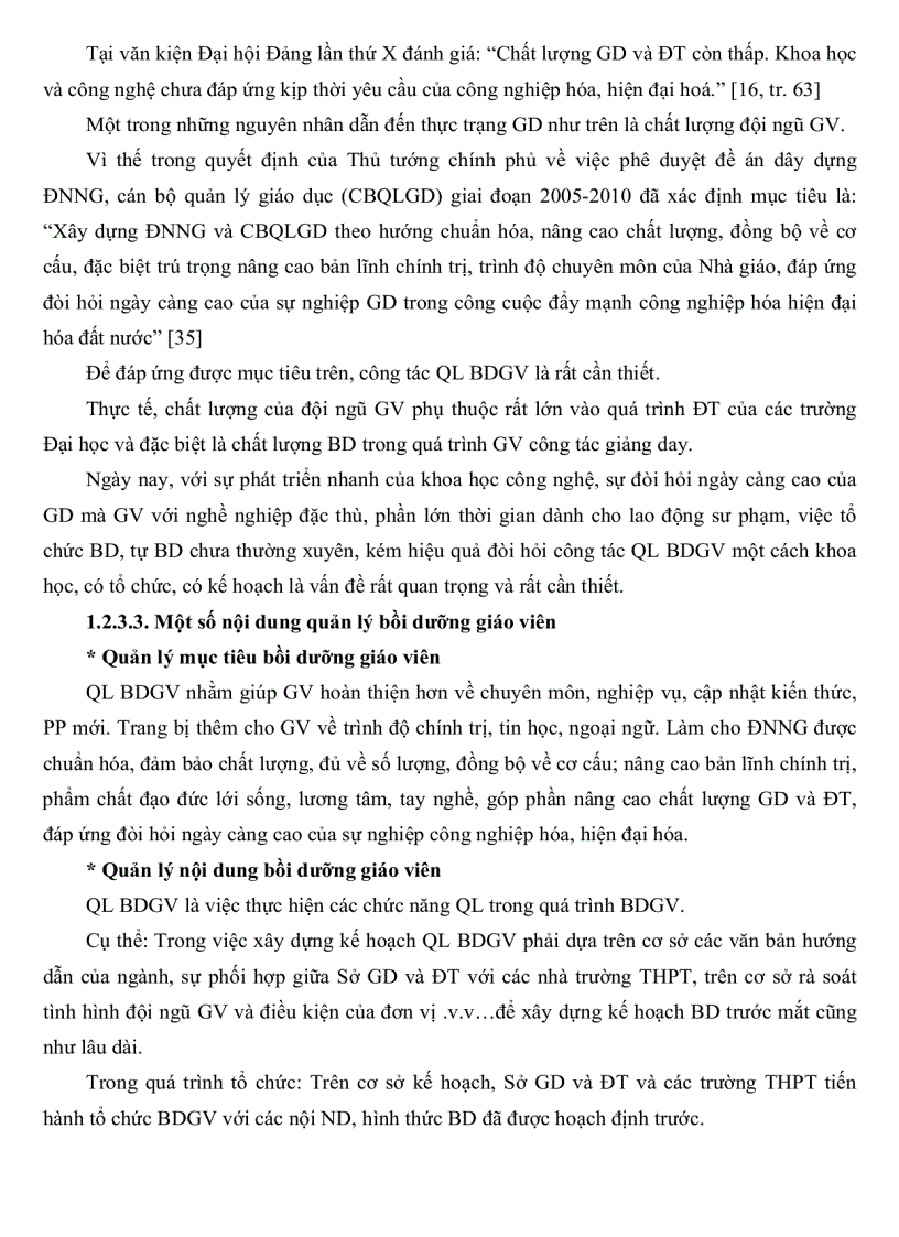 image for page Thực trạng và biện pháp quản lý bồi dưỡng giáo viên trường trung học phổ thông ở các huyện trong tỉnh Cà Mau