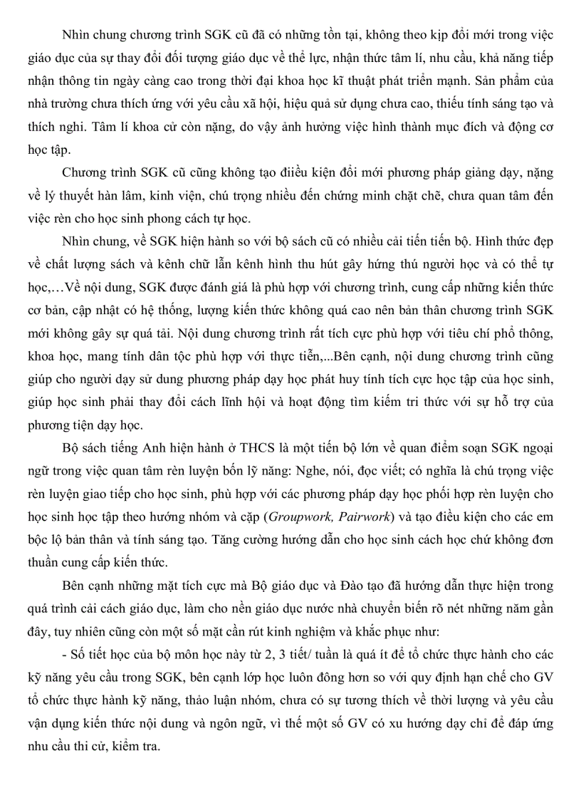 image for page Thực trạng quản lý hoạt động dạy học môn tiếng Anh theo chương trình Sách giáo khoa mới Trung học cơ sở Thành phố Cà Mau