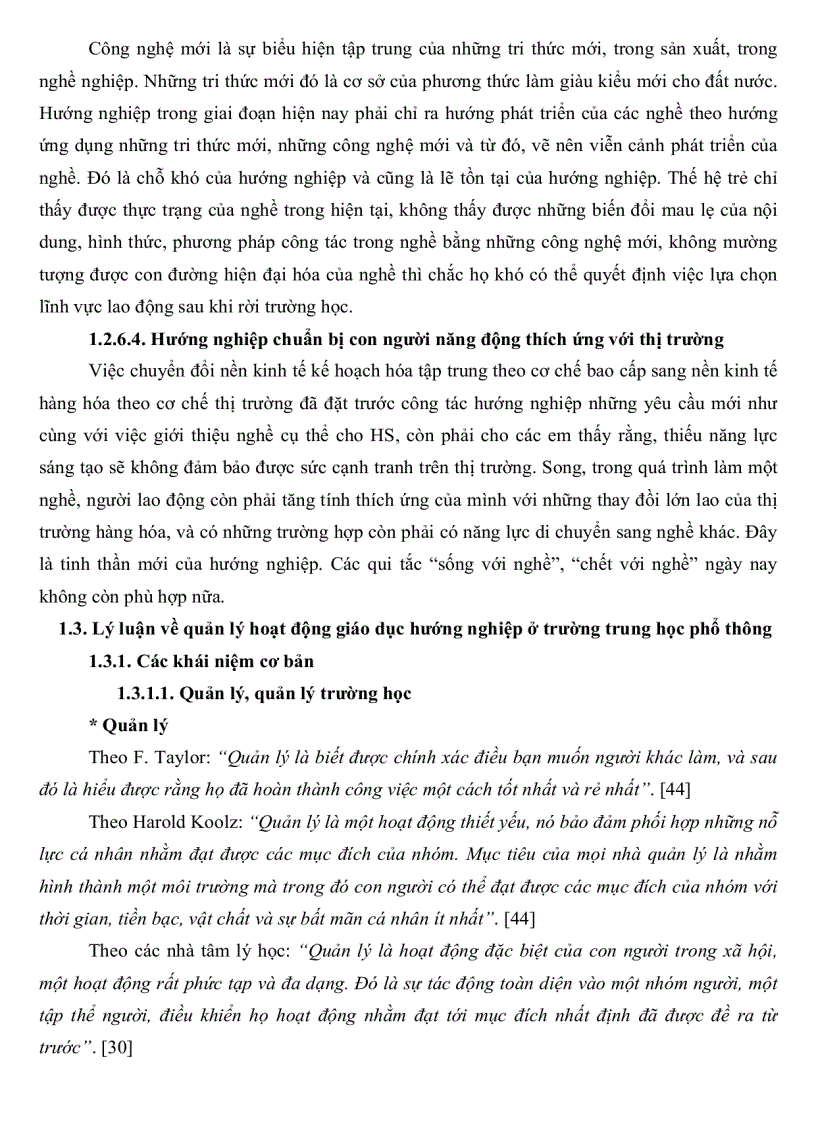 image for page Thực trạng quản lý hoạt động giáo dục hướng nghiệp ở các trường trung học phổ thông thành phố Cần Thơ