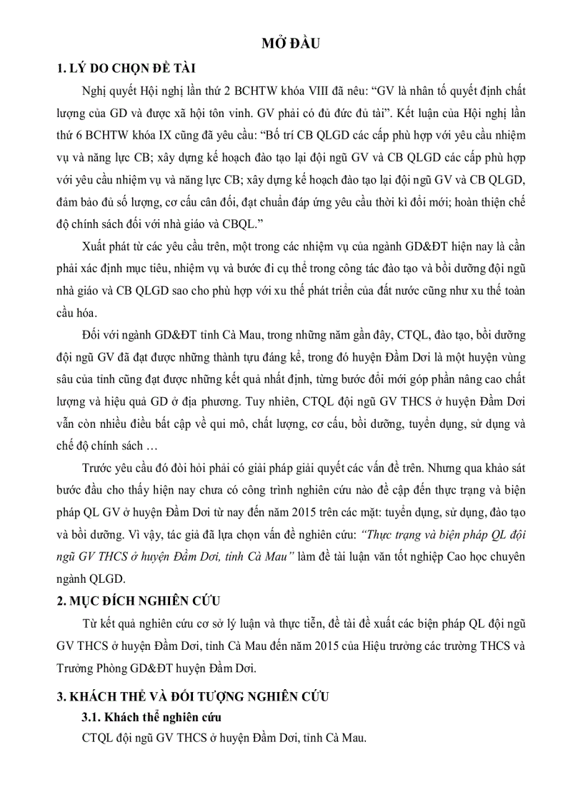 image for page Thực trạng và biện pháp quản lý đội ngũ giáo viên trung học cơ sở huyện Đầm Dơi tỉnh Cà Mau