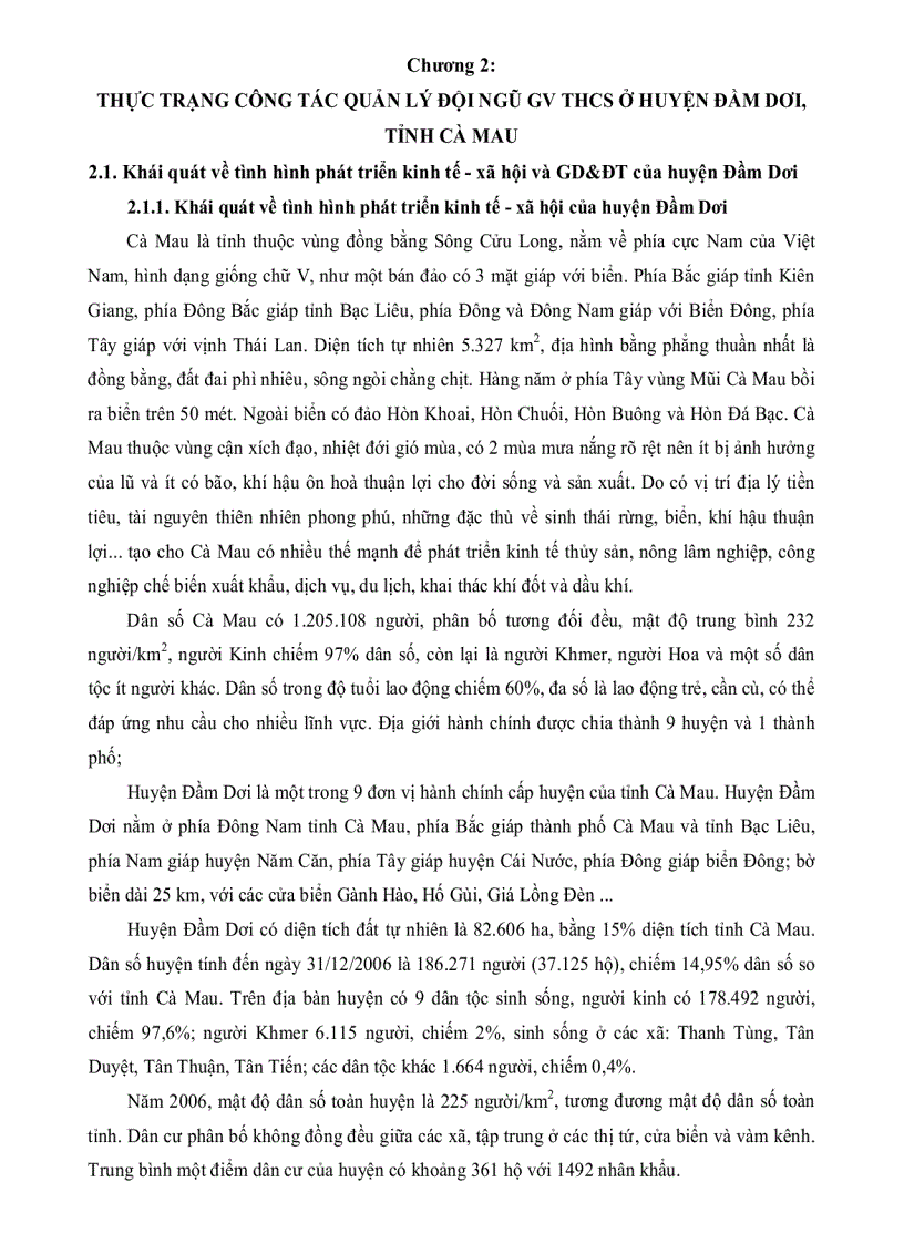 image for page Thực trạng và biện pháp quản lý đội ngũ giáo viên trung học cơ sở huyện Đầm Dơi tỉnh Cà Mau