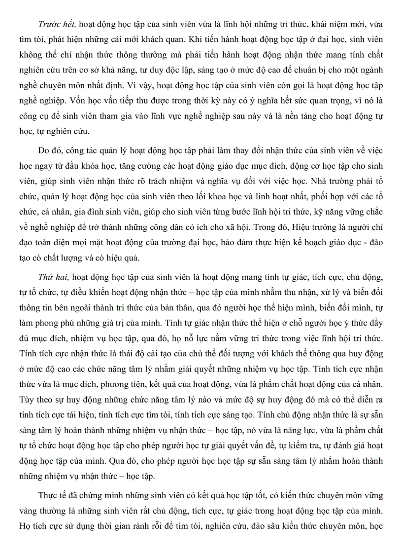 image for page Thực trạng quản lý hoạt động học tập của sinh viên trường Đại học Yersin Đà Lạt