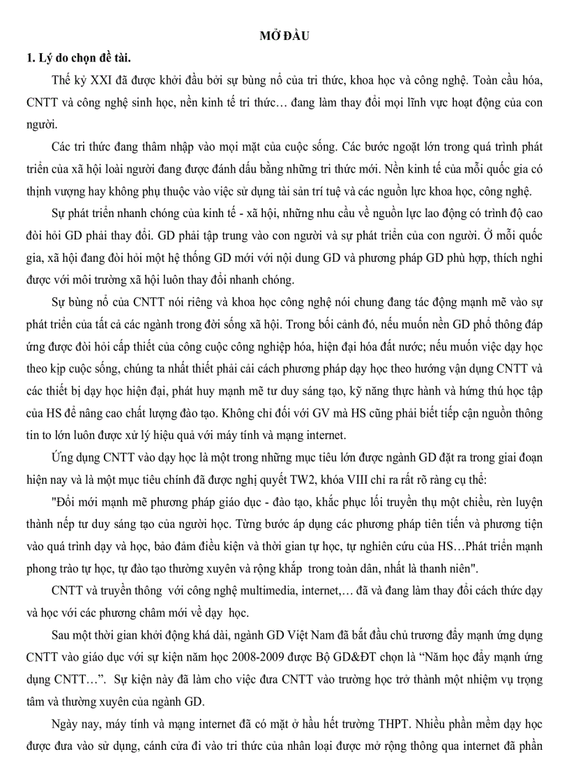 image for page Thực trạng quản lý ứng dụng công nghệ thông tin vào dạy các môn khoa học tự nhiên ở một số trường trung học phổ thông tại thành phố Cần Thơ