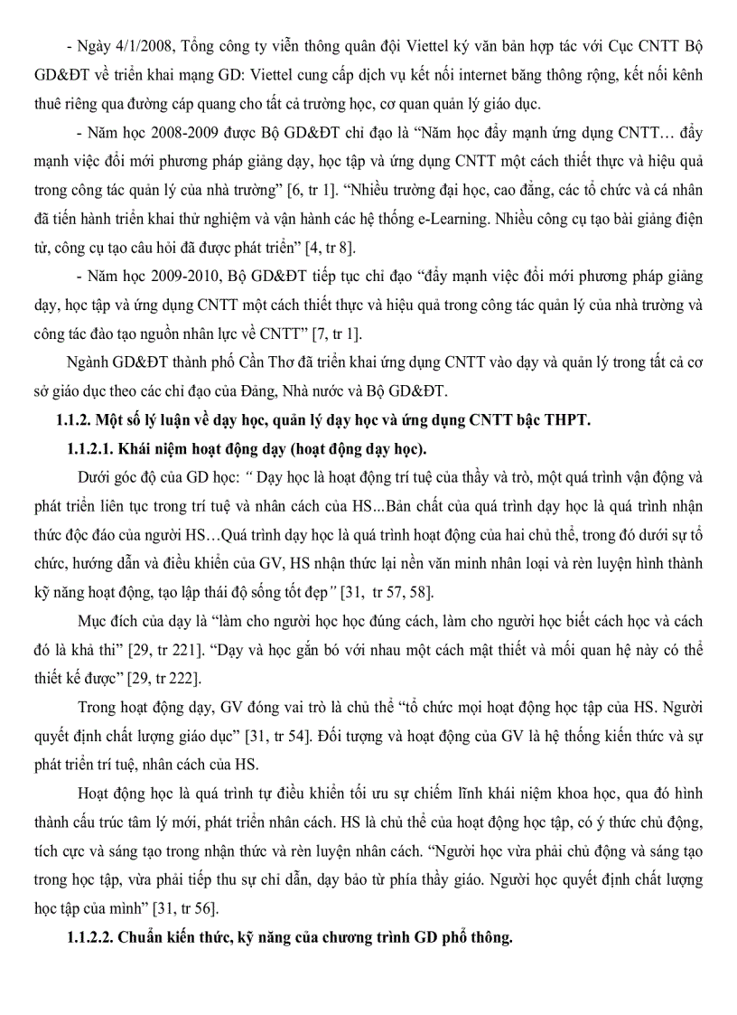 image for page Thực trạng quản lý ứng dụng công nghệ thông tin vào dạy các môn khoa học tự nhiên ở một số trường trung học phổ thông tại thành phố Cần Thơ