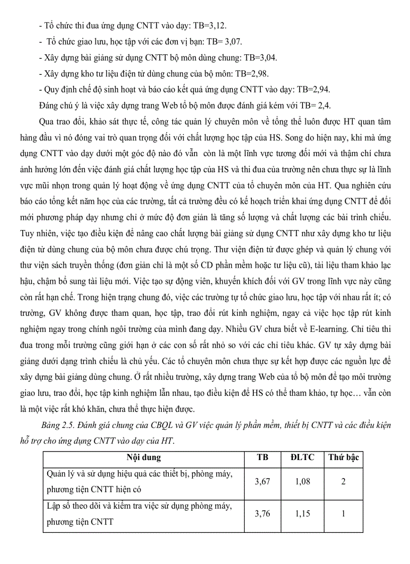 image for page Thực trạng quản lý ứng dụng công nghệ thông tin vào dạy các môn khoa học tự nhiên ở một số trường trung học phổ thông tại thành phố Cần Thơ