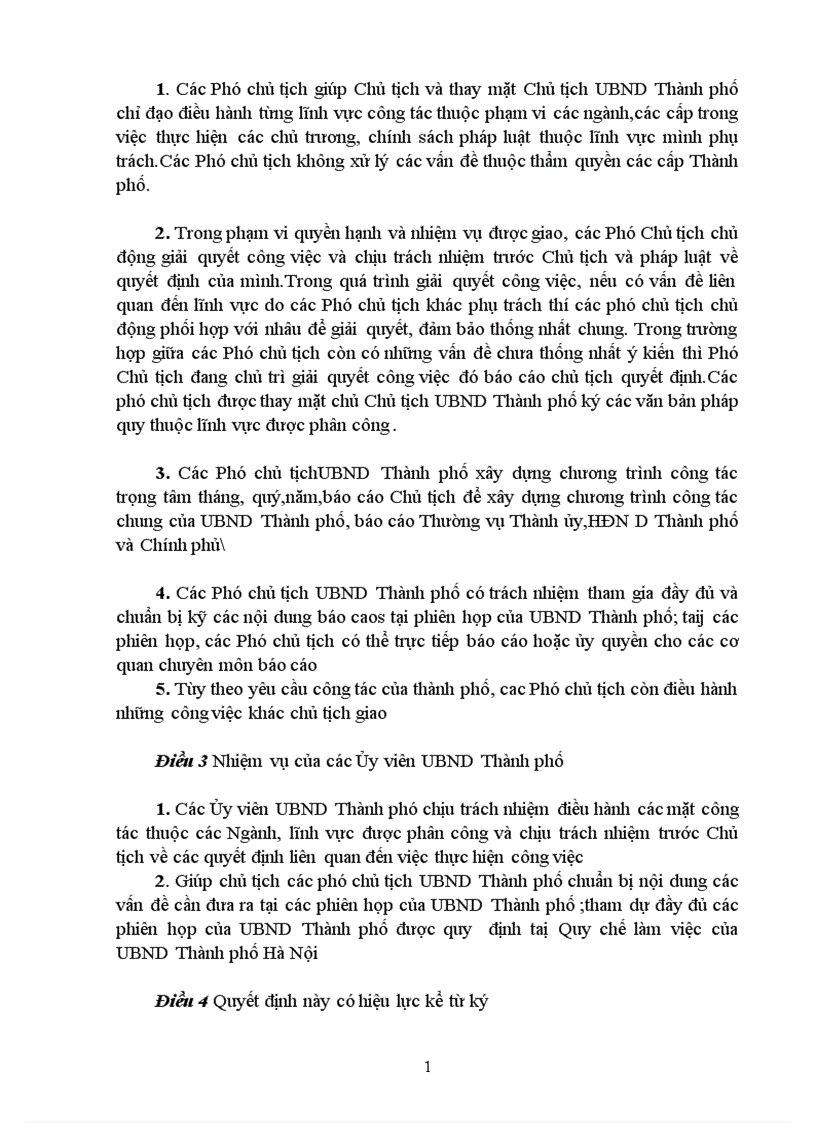 image for page Thực trạng phân công công tác của các thành viên UBND thành phố Hà Nội
