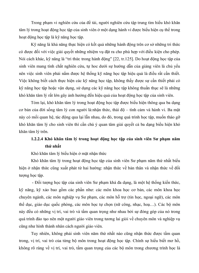 image for page Khó khăn tâm lý trong hoạt động học tập của sinh viên năm thứ nhất trường đại học sư phạm thành phố hồ chí minh