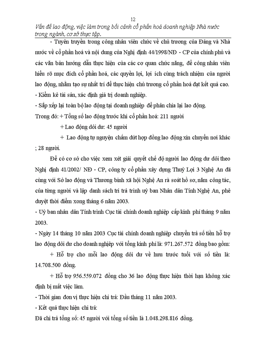 image for page Công tác giải quyết lao động trong bối cảnh cổ phần hoá doanh nghiệp Nhà nước tại Việt Nam