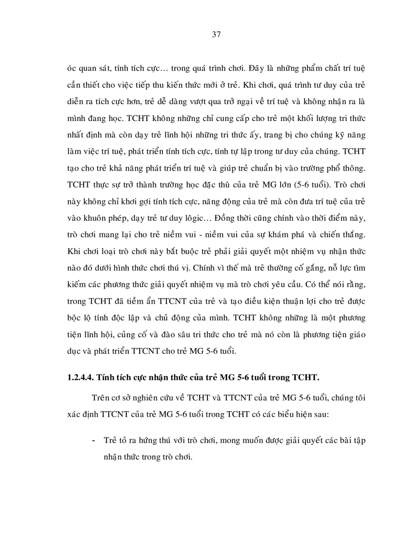 image for page Tìm hiểu tích cực nhận thức của trẻ mẫu giáo 5 6 tuổi trong trò chơi học tập ở một số trường mầm non thành phố Hồ Chí Minh