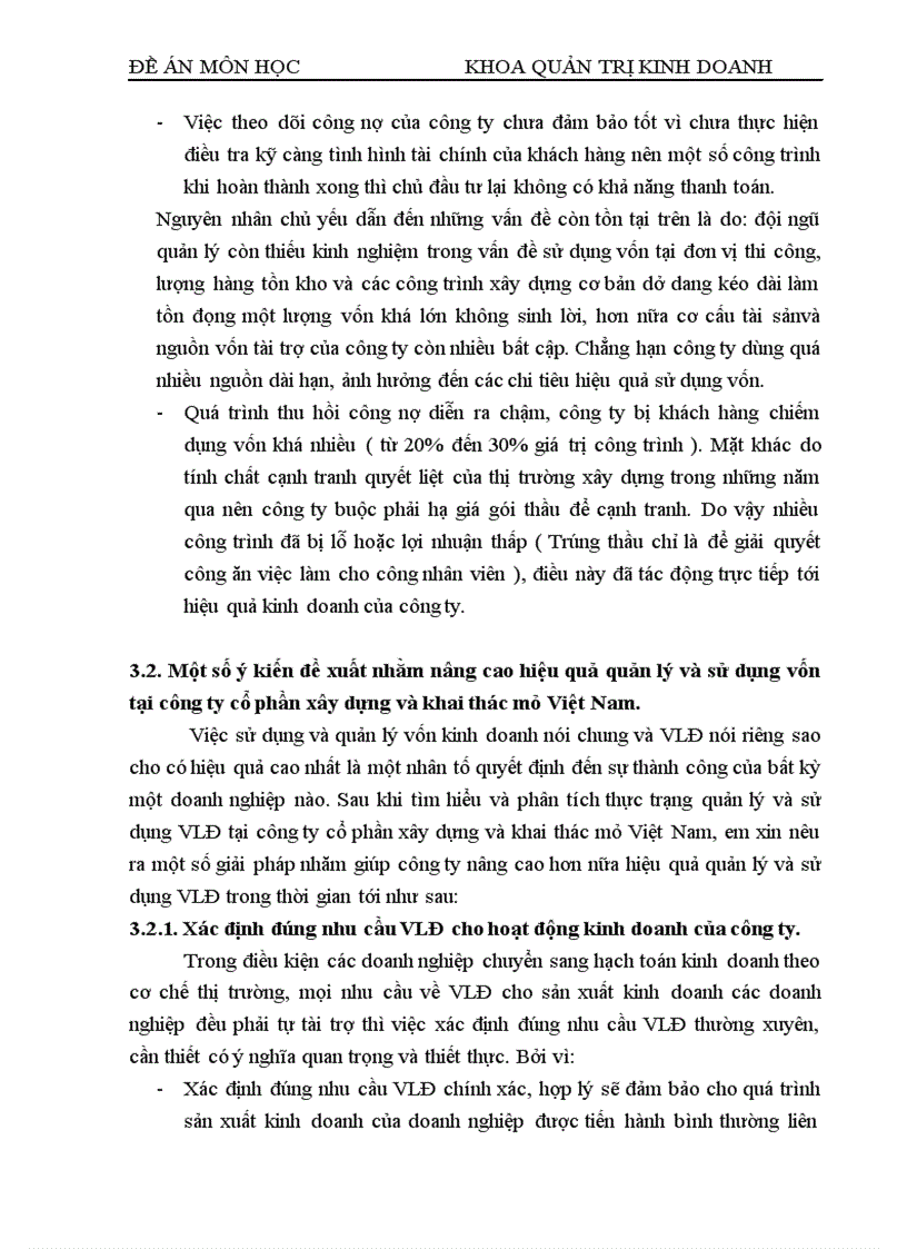 image for page Thực trạng quản lý sử dụng vốn lưu động và các biện pháp quản lý vốn lưu động tại Công ty cổ phần xây dựng và khai thác mỏ Việt Nam