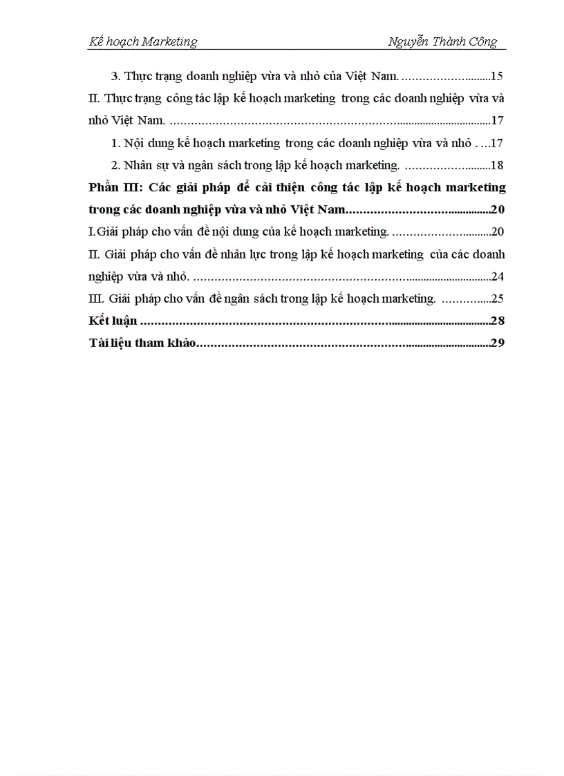 image for page Kế hoạch marketing trong các doanh nghiệp vừa và nhỏ ở việt nam