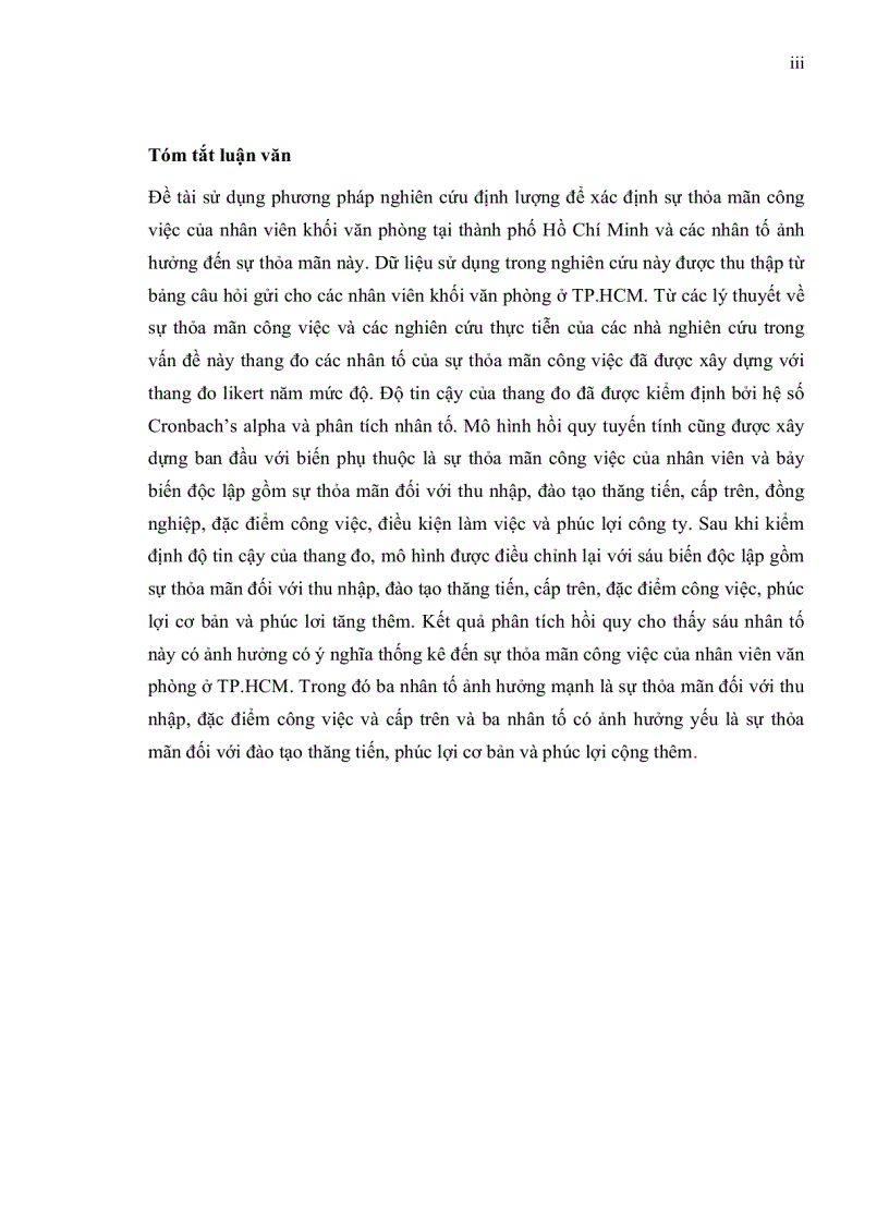 image for page Các nhân tố ảnh hưởng đến sự thỏa mãn công việc của nhân viên khối văn phòng ở tp hcm