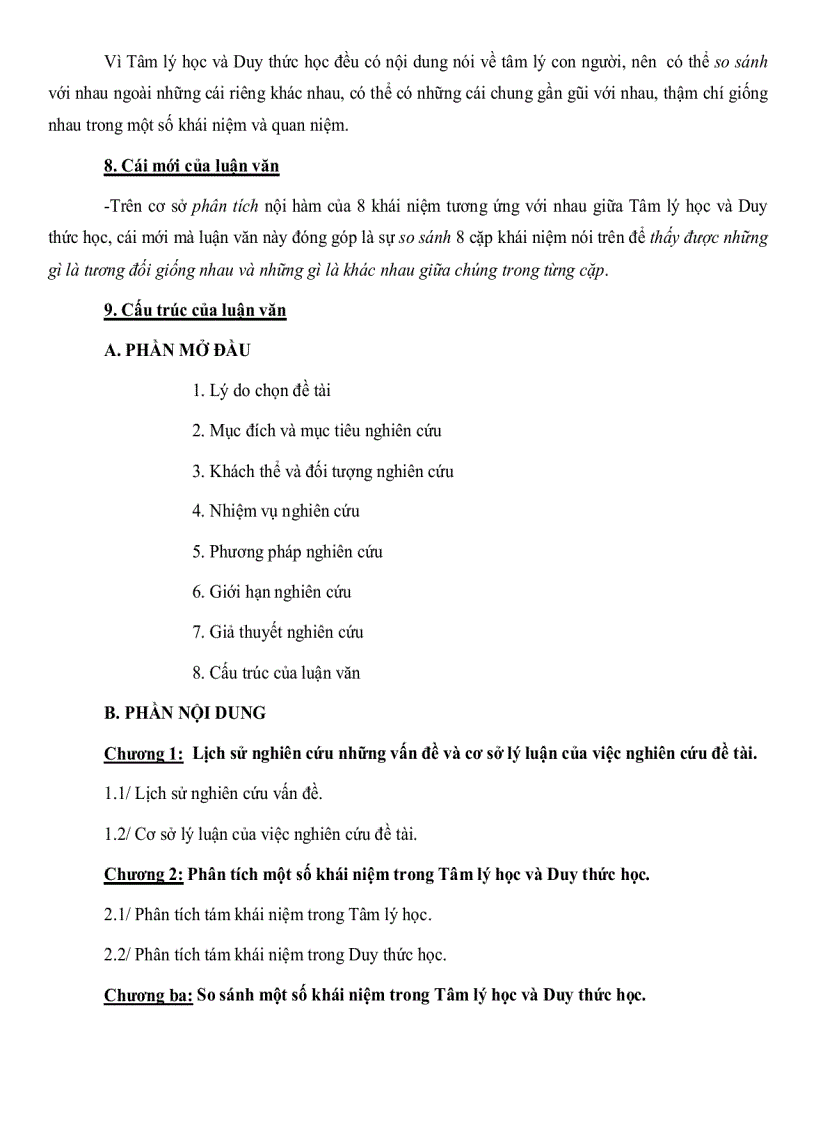 image for page So sánh một số khái niệm trong tâm lý học và duy thức học