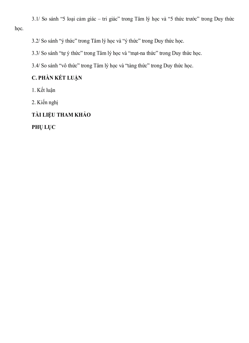 image for page So sánh một số khái niệm trong tâm lý học và duy thức học