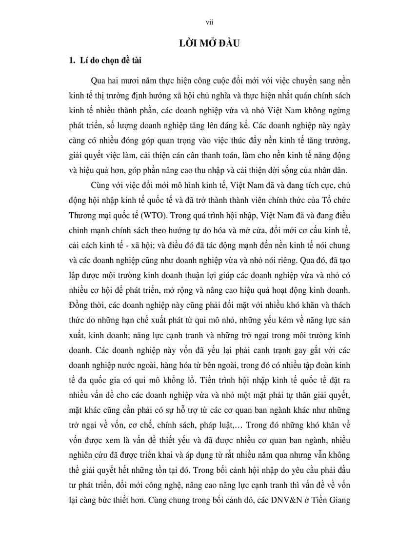 image for page Mở rộng và nâng cao hiệu quả tín dụng tài trợ doanh nghiệp vừa và nhỏ tại các ngân hàng thương mại trên địa bàn tỉnh Tiền Giang