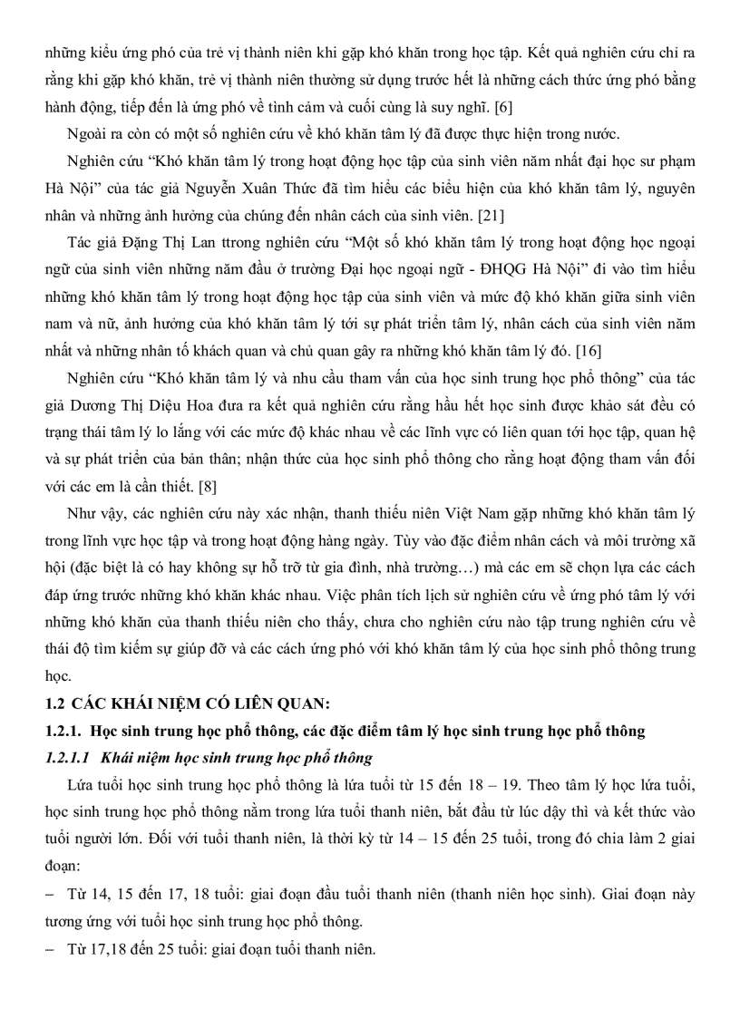 image for page Cách thức ứng phó trước những khó khăn tâm lý của học sinh trung học phổ thông thành phố Hồ Chí Minh