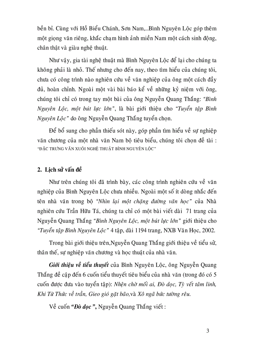 image for page Đặc trưng văn xuôi nghệ thuật Bình Nguyên Lộc