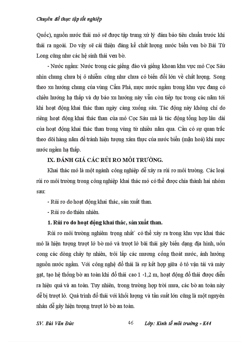 image for page Dựán cải tạo mở rộng khai thác kinh doanh than mỏ than Cọc Sáu