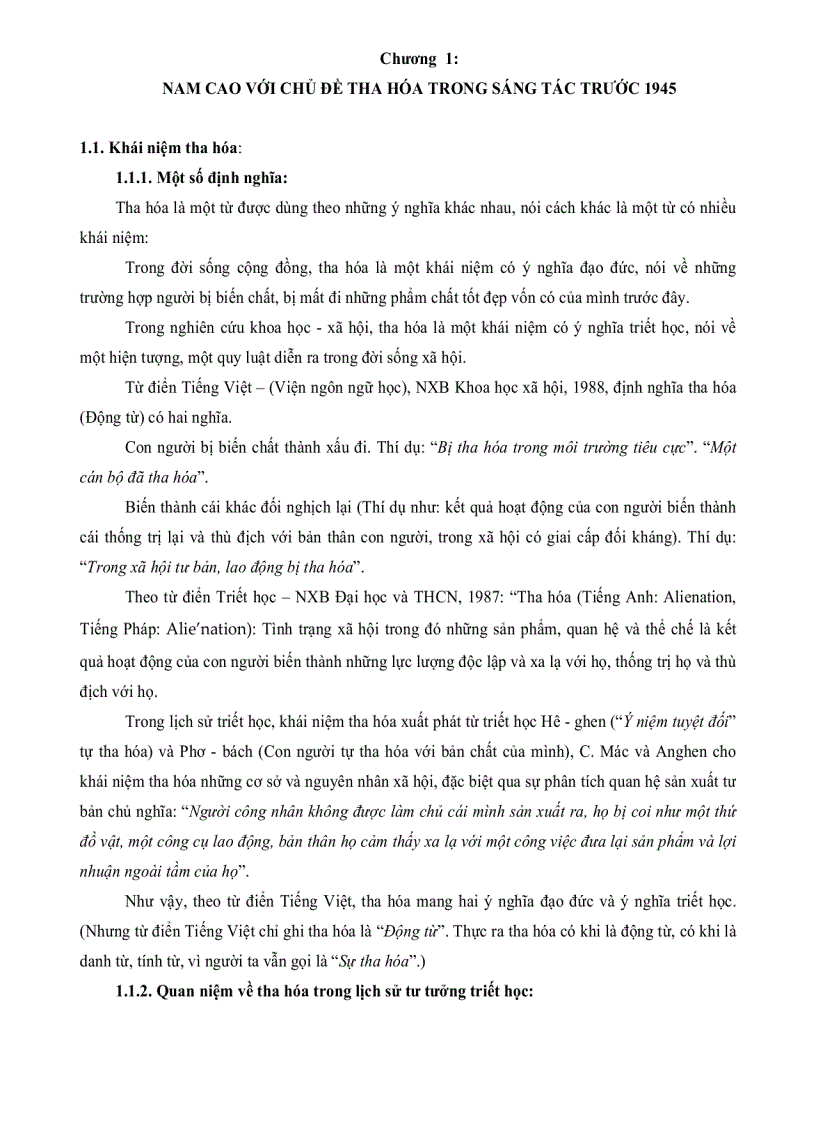 image for page Sự tha hóa của con người trong sáng tác của Nam Cao trước 1945