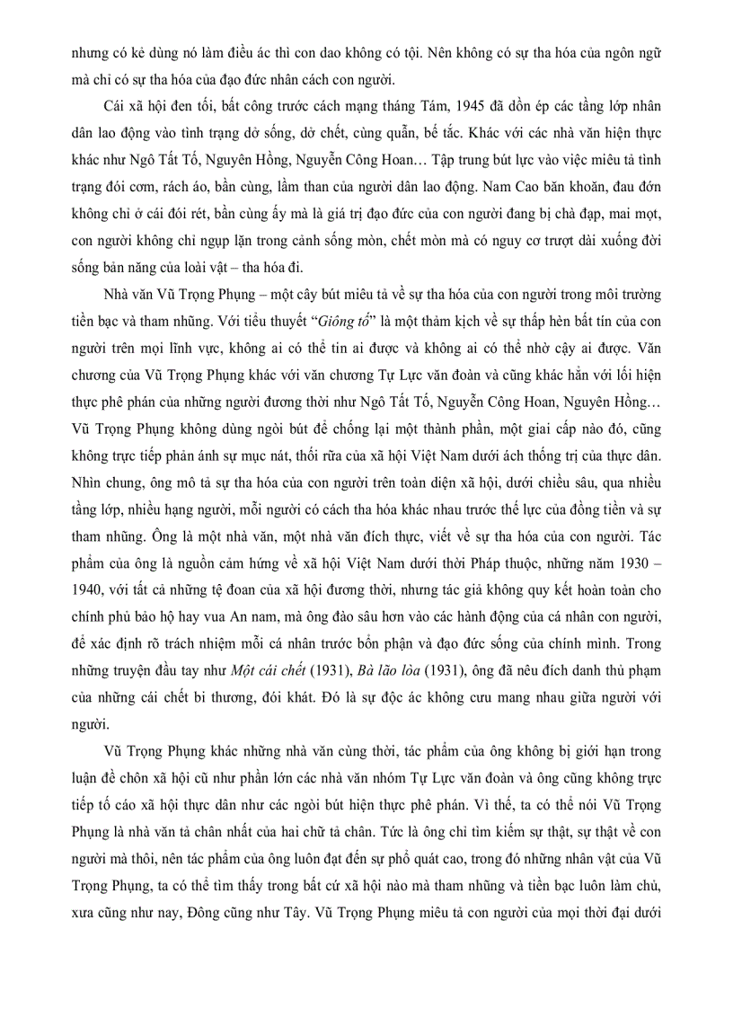 image for page Sự tha hóa của con người trong sáng tác của Nam Cao trước 1945