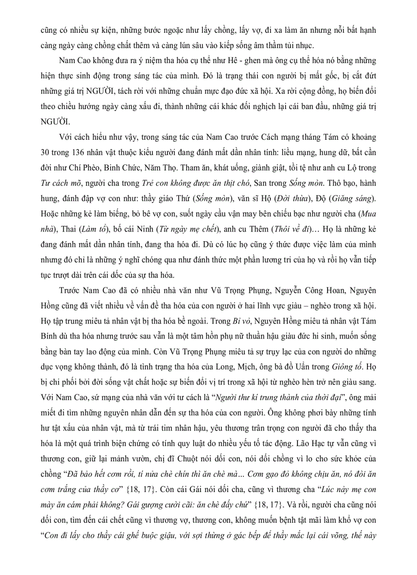 image for page Sự tha hóa của con người trong sáng tác của Nam Cao trước 1945