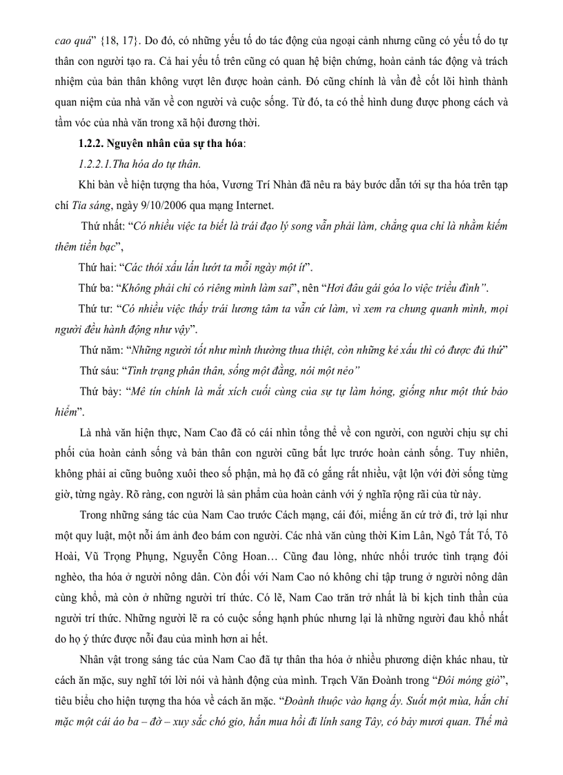 image for page Sự tha hóa của con người trong sáng tác của Nam Cao trước 1945