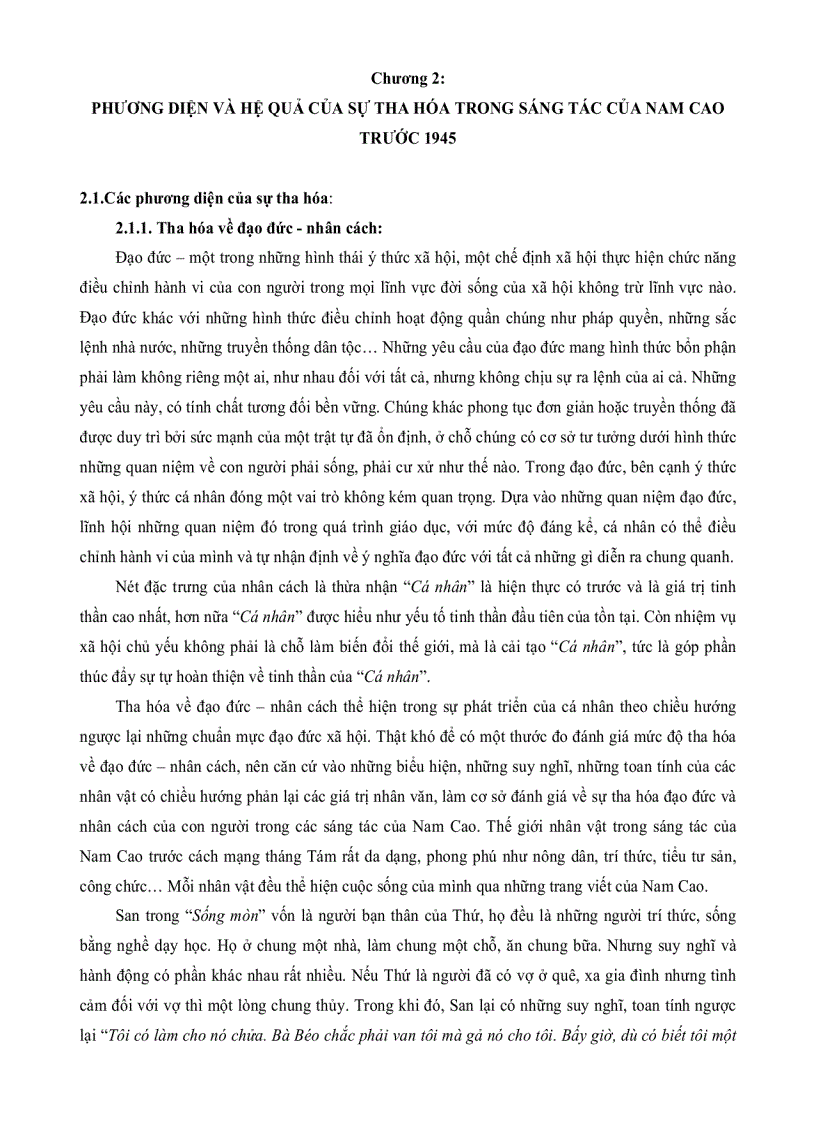 image for page Sự tha hóa của con người trong sáng tác của Nam Cao trước 1945