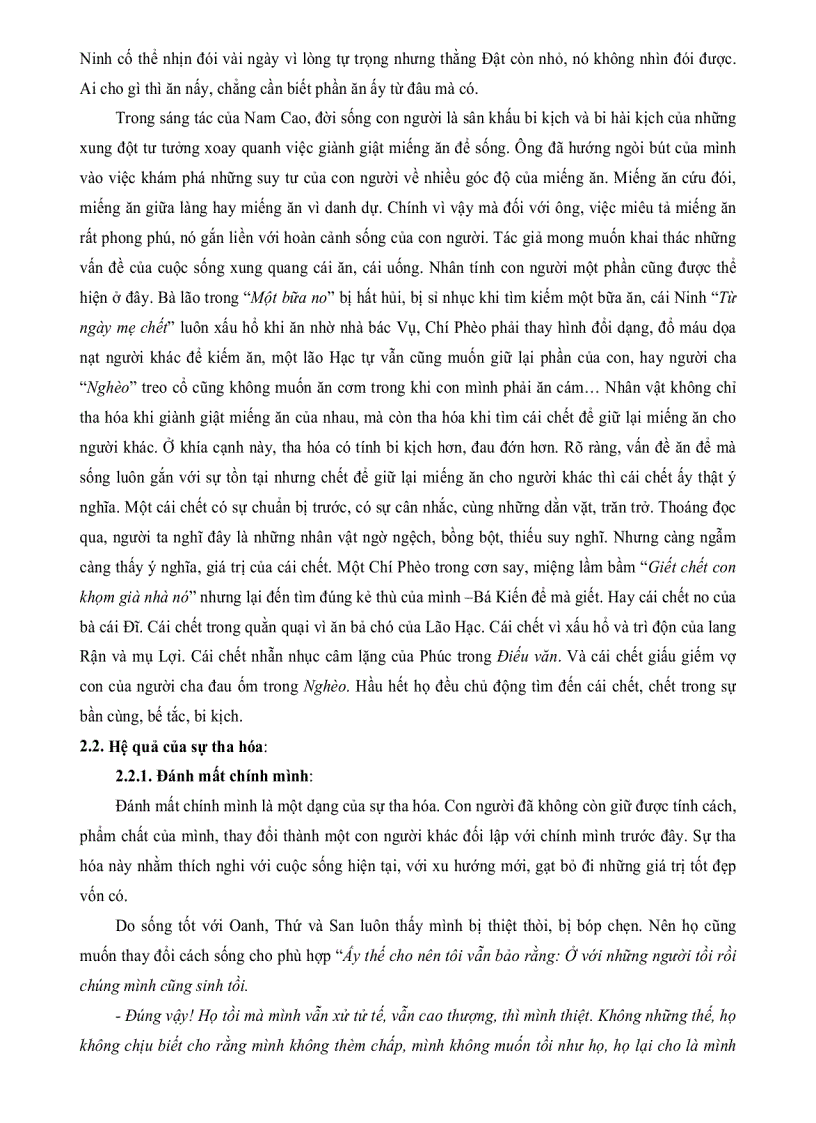 image for page Sự tha hóa của con người trong sáng tác của Nam Cao trước 1945