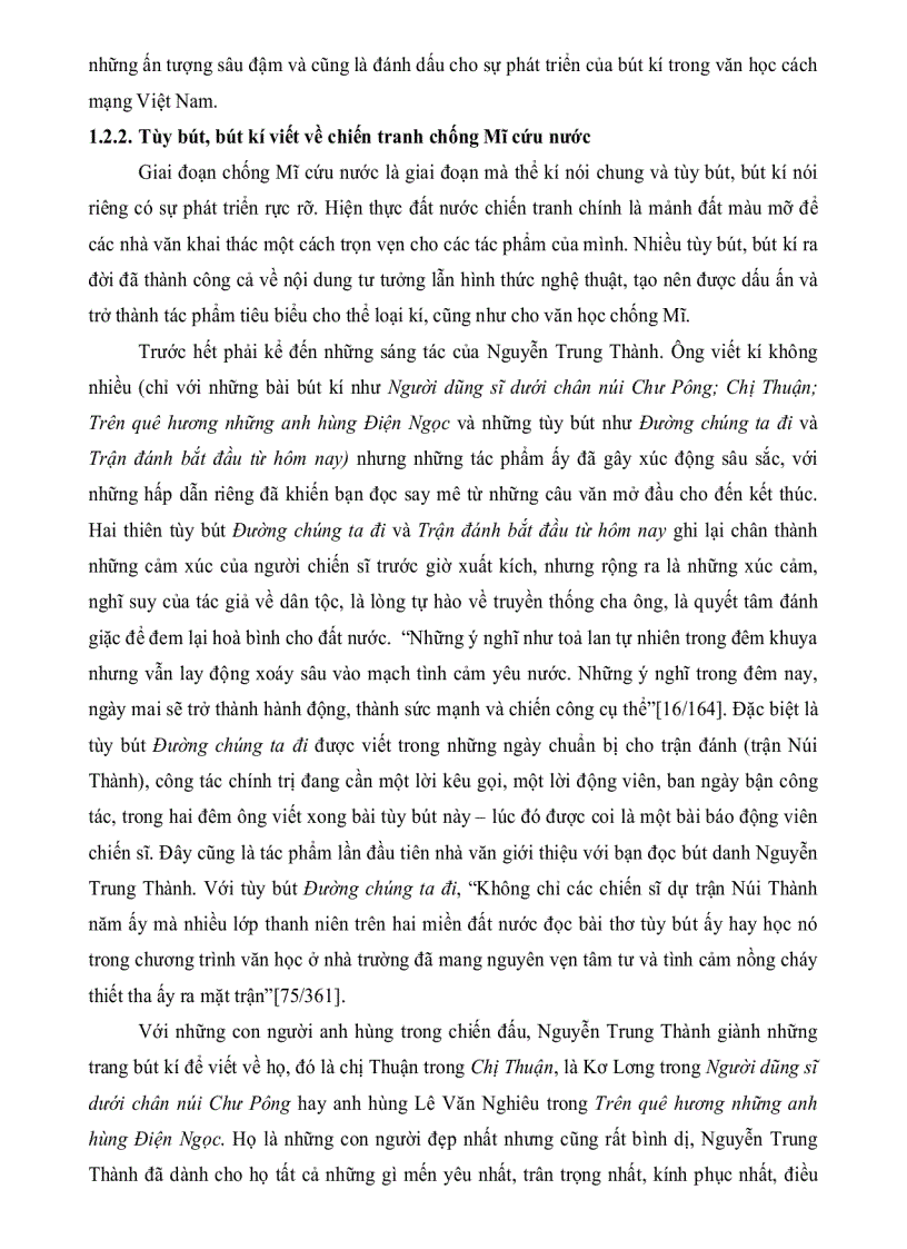 image for page Đặc điểm của tùy bút bút kí trong văn học cách mạng Việt Nam giai đoạn 1954 1975