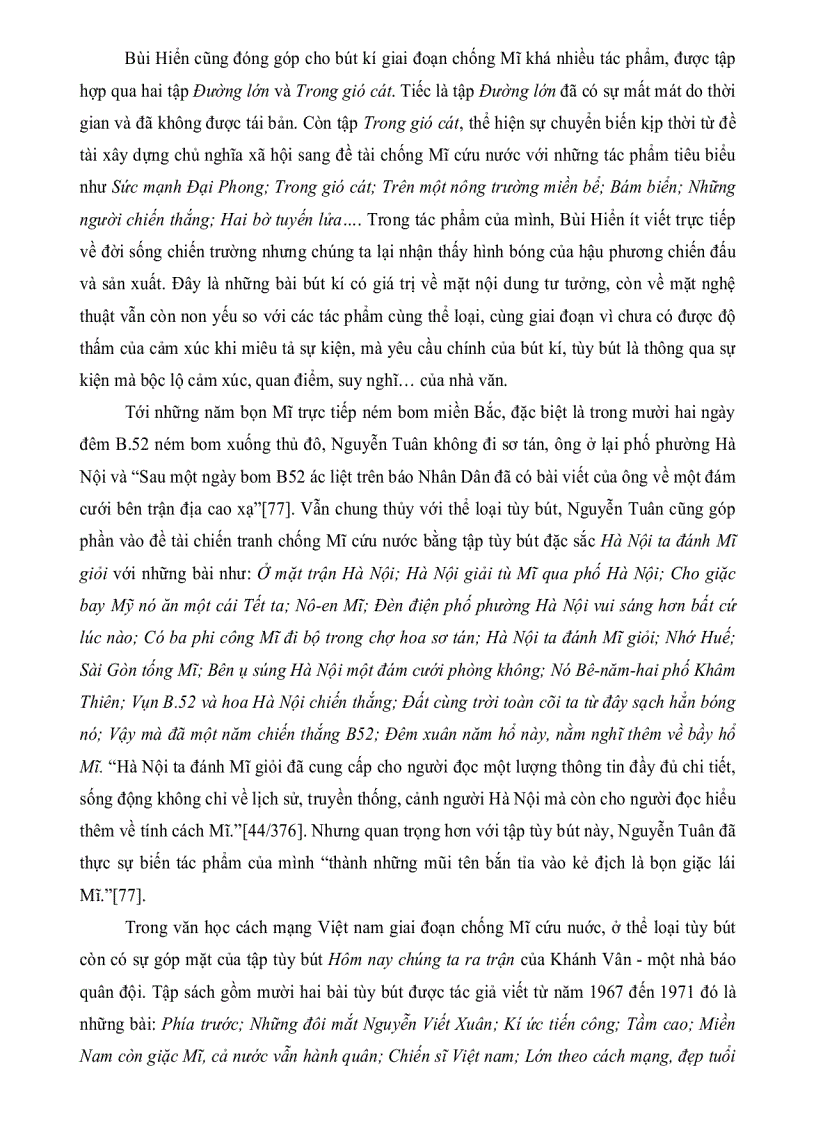 image for page Đặc điểm của tùy bút bút kí trong văn học cách mạng Việt Nam giai đoạn 1954 1975