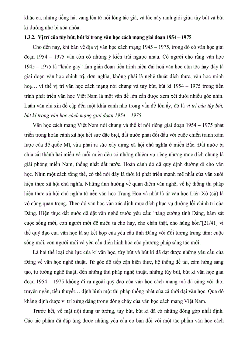 image for page Đặc điểm của tùy bút bút kí trong văn học cách mạng Việt Nam giai đoạn 1954 1975