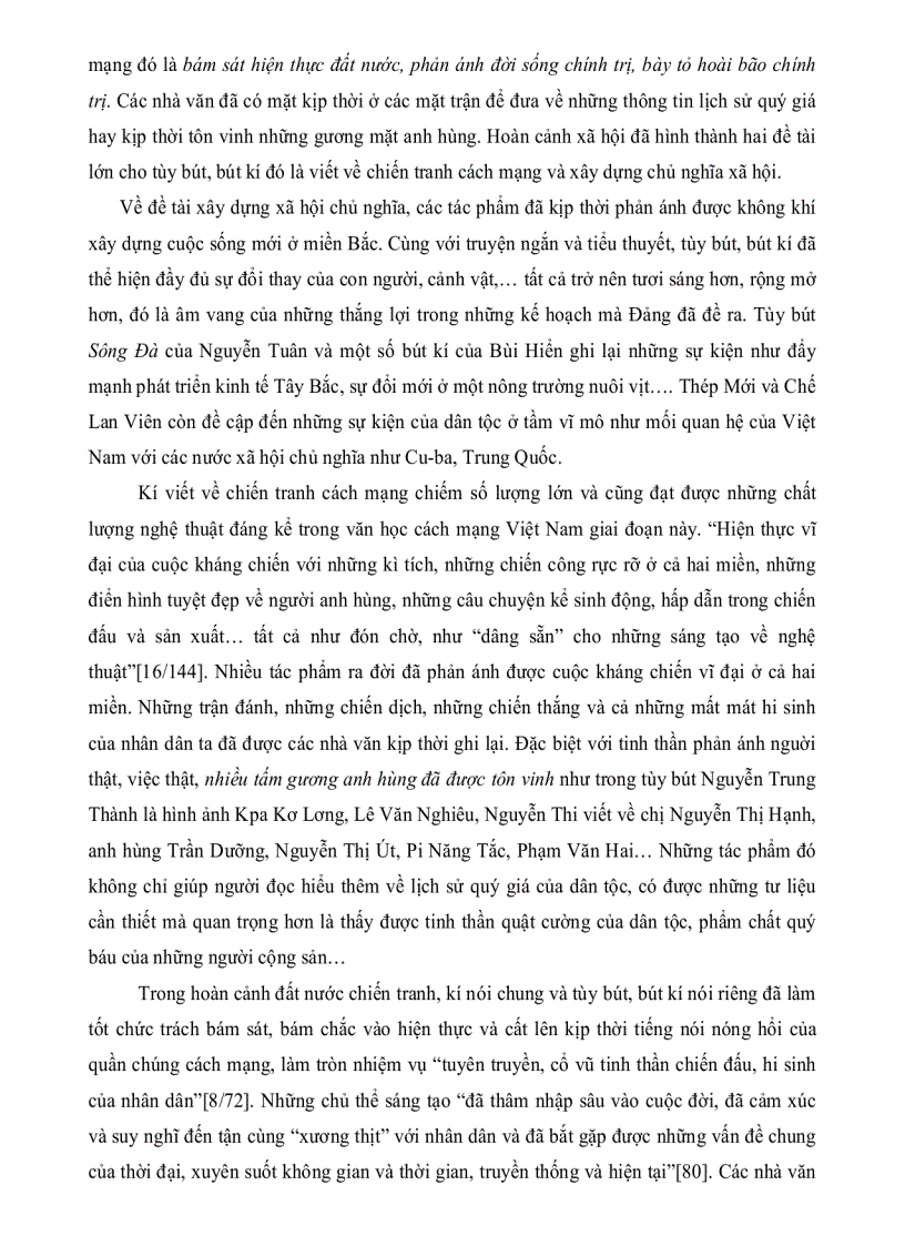 image for page Đặc điểm của tùy bút bút kí trong văn học cách mạng Việt Nam giai đoạn 1954 1975