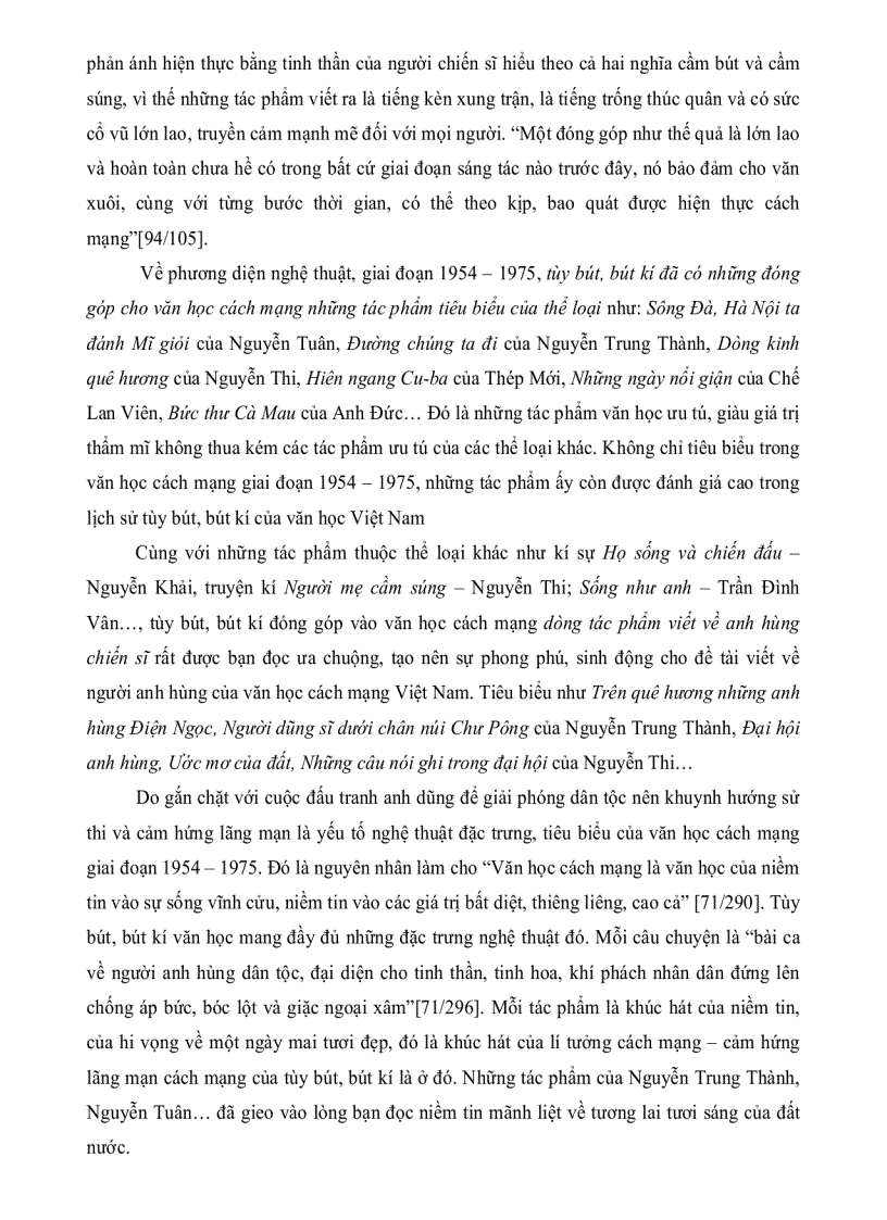 image for page Đặc điểm của tùy bút bút kí trong văn học cách mạng Việt Nam giai đoạn 1954 1975