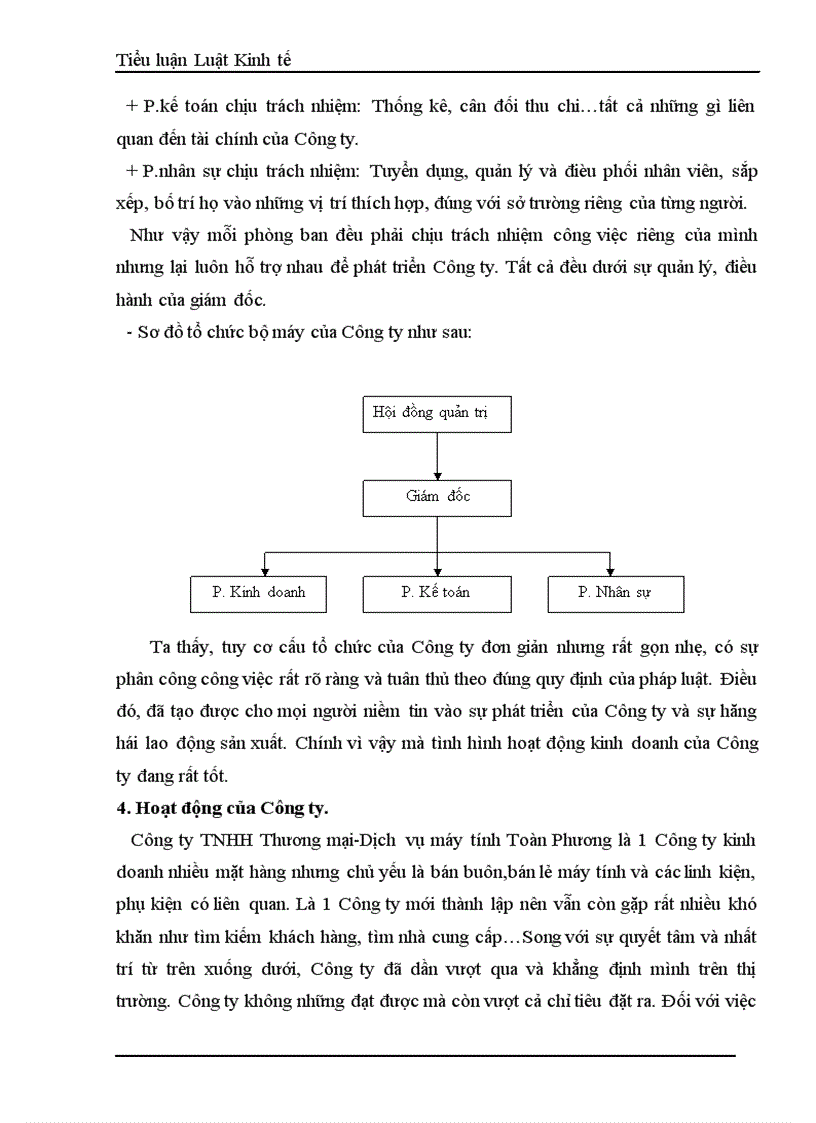 image for page Việc khởi sự chuẩn bị đăng ký thành lập tổ chức bộ máy và hoạt động của Công ty TNHH Thương mại Dịch vụ máy tính Toàn Phương