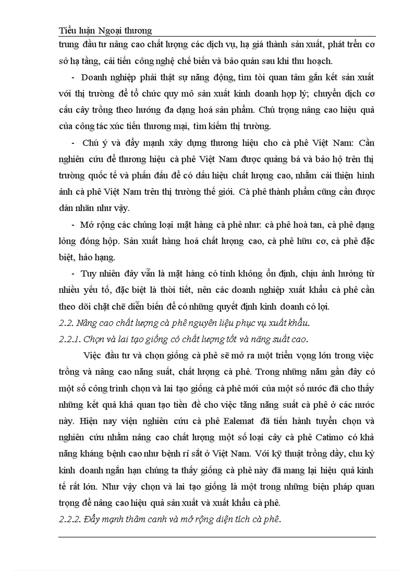 image for page Những giải pháp nhằm nâng cao hiệu quả hoạt động xuất khẩu cà phê của Việt Nam hiện nay