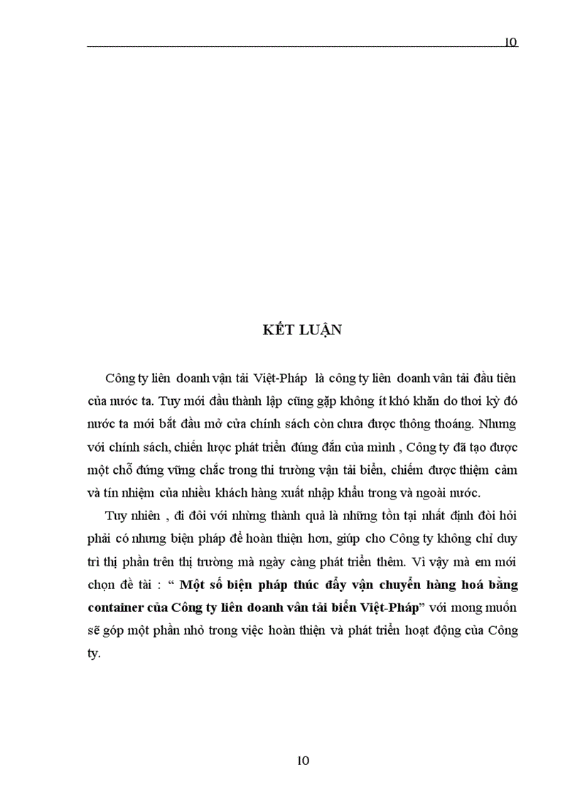 image for page Vận tải hàng hoá bằng container tại Công ty liên doanh vận tải Việt Pháp