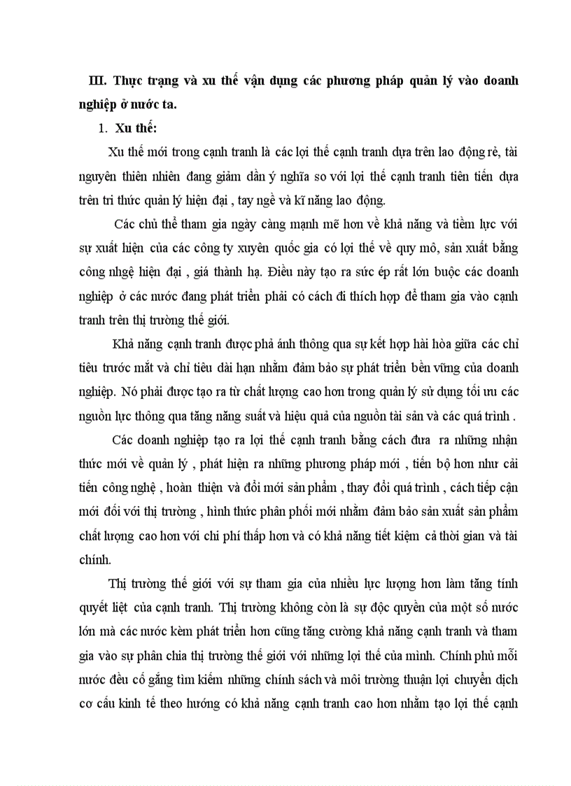 image for page Thực trạng và xu thế vận dụng các phương pháp quản lý vào doanh nghiệp ở nước ta