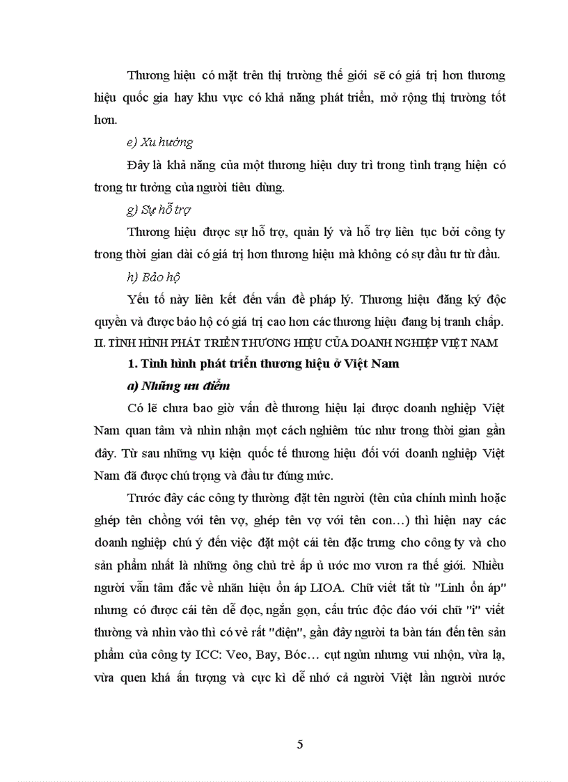 image for page Thương hiệu Việt Nam trên thị trường quốc tế và một số biện pháp phát triển và bảo vệ thương hiệu