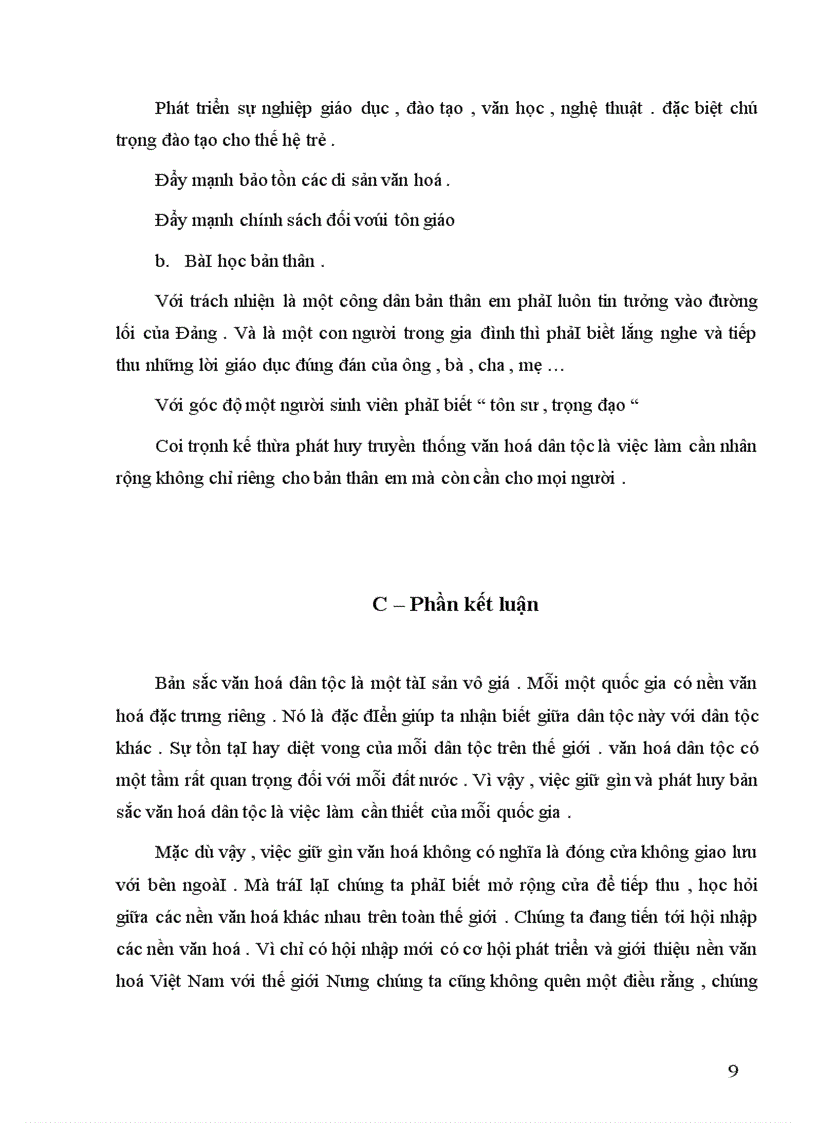 image for page Kế thừa và phát huy truyền thống văn hoá dân tộc