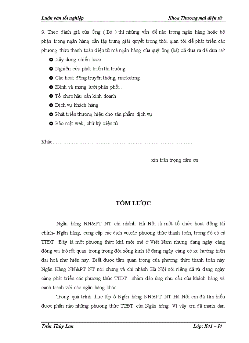 image for page Phát triển phương thức TTĐT trong Ngân hàng NN PT NT chi nhánh Hà Nội