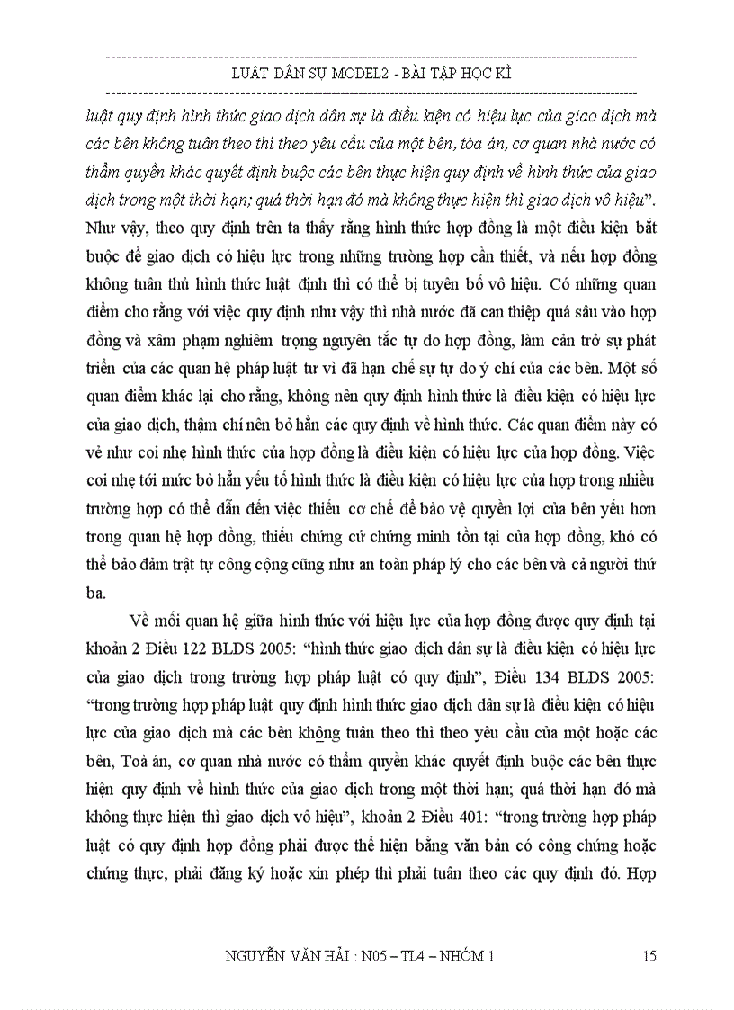 image for page Hình thức và nội dung của hợp đồng dân sự theo qui định của pháp luật hiện hành Nhận thức và kiến nghị