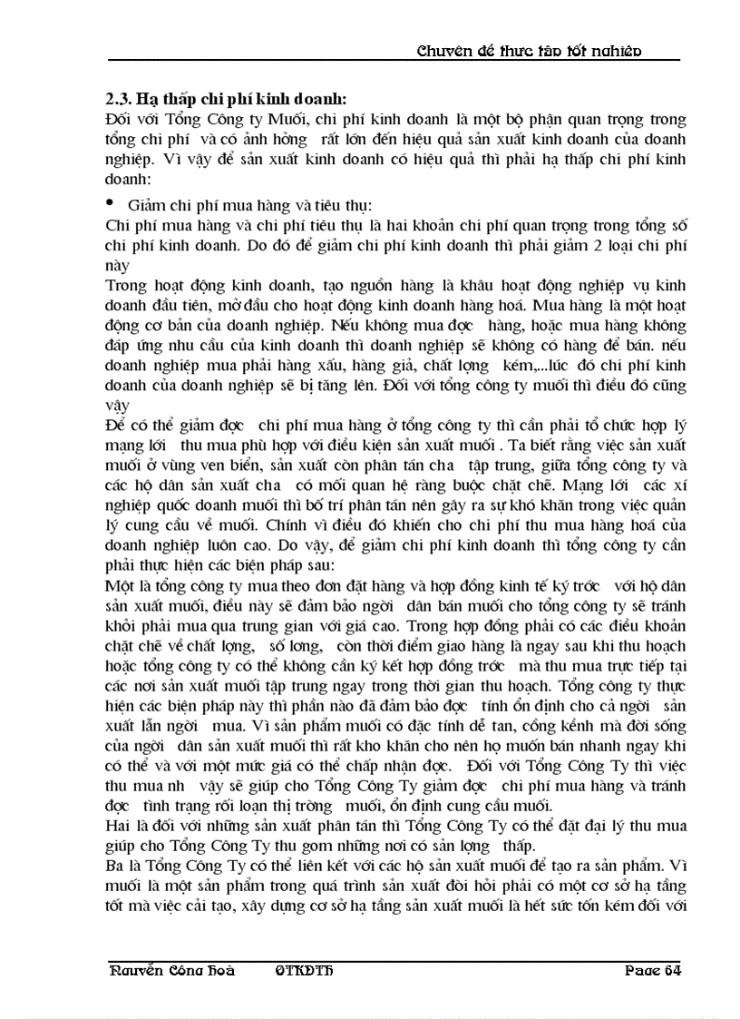 image for page Một số biện pháp góp phần nâng cao hiệu quả kinh doanh muối ở Tổng Công ty Muối Việt nam